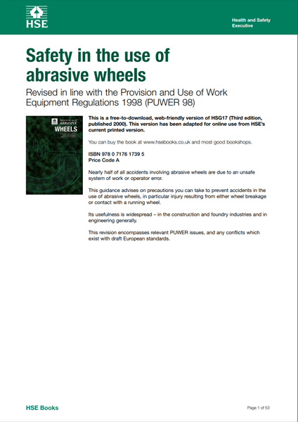 HSE Safety In The Use Of Abrasive Wheels PDF Download